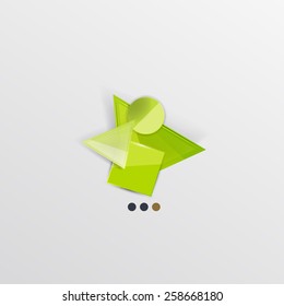 Modern abstract geometric info banner, business presentation or web box