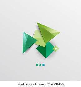 Modern abstract geometric info banner, business presentation or web box
