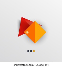Modern abstract geometric info banner, business presentation or web box