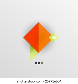 Modern abstract geometric info banner, business presentation or web box