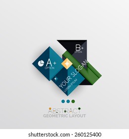 Modern abstract geometric info banner, business presentation or web box