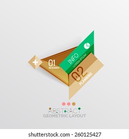 Modern abstract geometric info banner, business presentation or web box