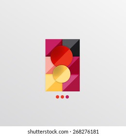 Modern abstract geometric info banner, business presentation or web box