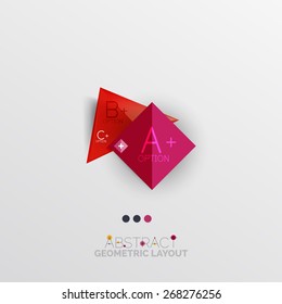 Modern abstract geometric info banner, business presentation or web box
