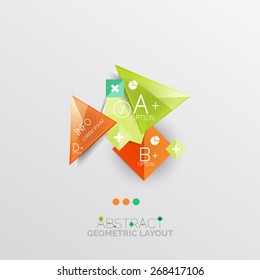 Modern abstract geometric info banner, business presentation or web box