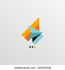 Modern abstract geometric info banner, business presentation or web box