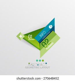 Modern abstract geometric info banner, business presentation or web box