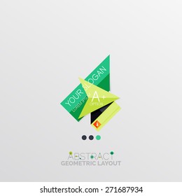 Modern abstract geometric info banner, business presentation or web box