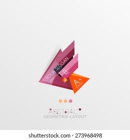 Modern abstract geometric info banner, business presentation or web box