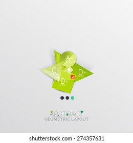 Modern abstract geometric info banner, business presentation or web box