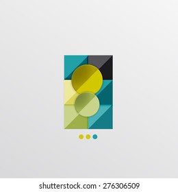 Modern abstract geometric info banner, business presentation or web box