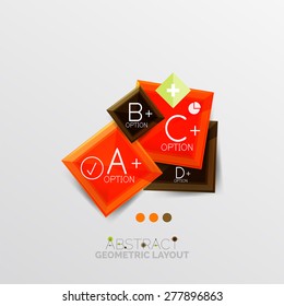 Modern abstract geometric info banner, business presentation or web box