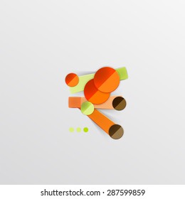 Modern abstract geometric info banner, business presentation or web box
