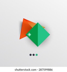 Modern abstract geometric info banner, business presentation or web box