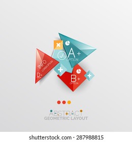 Modern abstract geometric info banner, business presentation or web box