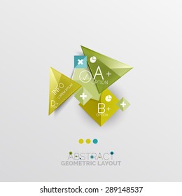 Modern abstract geometric info banner, business presentation or web box