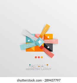 Modern abstract geometric info banner, business presentation or web box