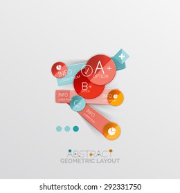 Modern abstract geometric info banner, business presentation or web box