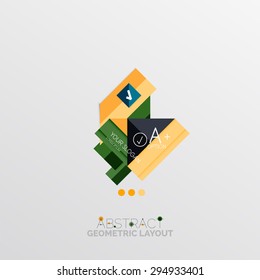 Modern abstract geometric info banner, business presentation or web box