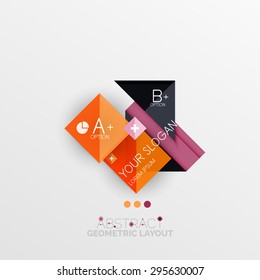 Modern abstract geometric info banner, business presentation or web box