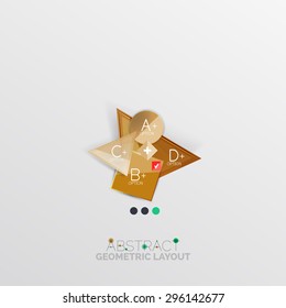 Modern abstract geometric info banner, business presentation or web box