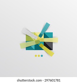 Modern abstract geometric info banner, business presentation or web box