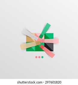 Modern abstract geometric info banner, business presentation or web box