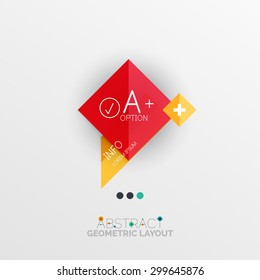 Banner de información geométrica abstracta moderna, presentación empresarial o web box