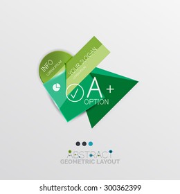 Modern abstract geometric info banner, business presentation or web box