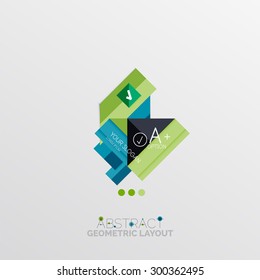 Modern abstract geometric info banner, business presentation or web box