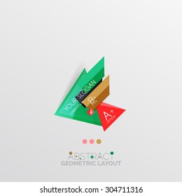 Modern abstract geometric info banner, business presentation or web box