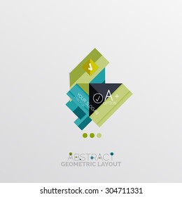 Banner de información geométrica abstracta moderna, presentación empresarial o web box