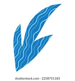 Modern abstract geometric leaf shape and plant. Simple background design. Floral doodle art for decoration and printing. Colorful flat vector illustration.