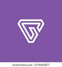 Diseño de logotipo de letra G geométrica abstracta moderna, que simboliza la fuerza, el progreso y la identidad única en un gráfico de Vector elegante y profesional