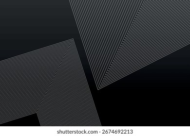 Fondo de líneas geométricas abstractas modernas. Diseño minimalista oscuro para tecnología y negocios.