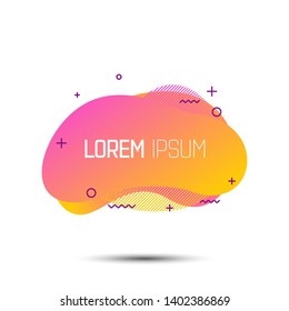 Modern abstract geometric liquid banner flat illustration design EPS 10