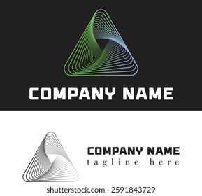 Modern Abstract Geometric Logo Design Futuristic Spiral Shape for Branding and Business Identity