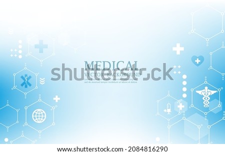 Modern abstract geometric medical vector background