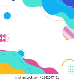 Modern abstract geometric memphis background. Colorful memphis background. Geometric memphis wallpaper
