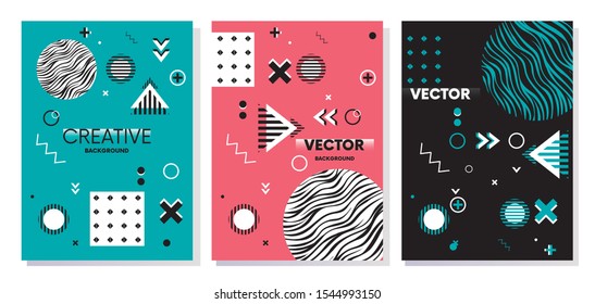 Modern abstract geometric pattern background design. EPS 10 Vector Use for cover, poster, template, brochure, decorated and flyer. Hand drawn illustration.