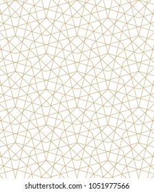 Modern abstract geometric pattern with crossing thin lines. Seamless linear rapport. Stylish fractal texture. Vector pattern to fill the background, laser engraving and cutting.