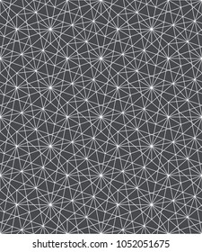 Modern abstract geometric pattern with crossing thin lines. Seamless linear rapport. Stylish fractal texture. Vector pattern to fill the background, laser engraving and cutting.