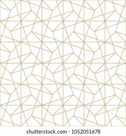 Modern abstract geometric pattern with crossing thin lines. Seamless linear rapport. Stylish fractal texture. Vector pattern to fill the background, laser engraving and cutting.
