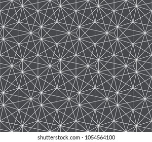Modern abstract geometric pattern with crossing thin lines. Seamless linear rapport. Stylish fractal texture. Vector pattern to fill the background, laser engraving and cutting.
