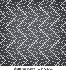 Modern abstract geometric pattern with crossing thin lines. Seamless linear rapport. Stylish fractal texture. Vector pattern to fill the background, laser engraving and cutting.
