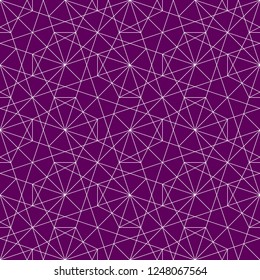 Modern abstract geometric pattern with crossing thin lines. Seamless spiderweb rapport. Stylish fractal texture.