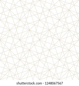 Modern abstract geometric pattern with crossing thin lines. Seamless spiderweb rapport. Stylish fractal texture.