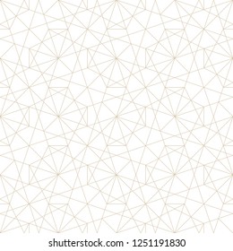 Modern abstract geometric pattern with crossing thin lines. Seamless spiderweb rapport. Stylish fractal white texture.