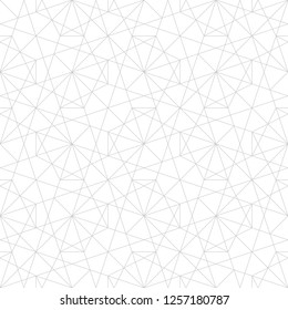 Modern abstract geometric pattern with crossing thin lines. Seamless spiderweb rapport. Stylish fractal texture.