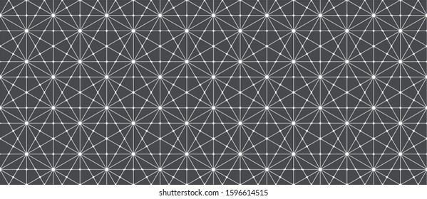 Modern abstract geometric pattern with crossing thin lines. Seamless spiderweb rapport. Stylish fractal texture.